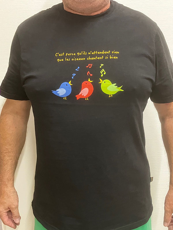 oiseaux noir artishirt